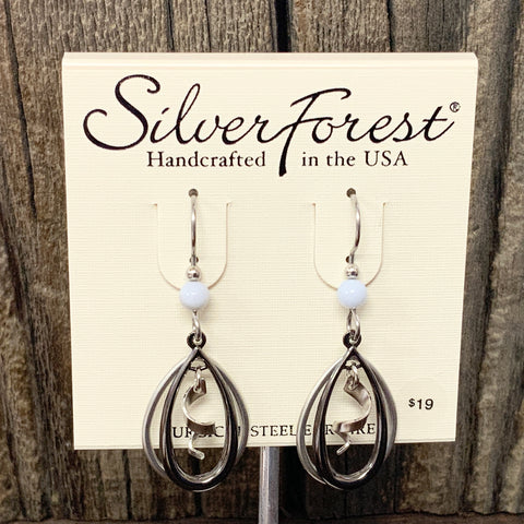 Open Teardrops w/ Swirl Earrings