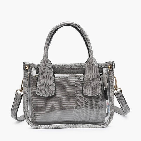 Stacey Grey Clear Satchel