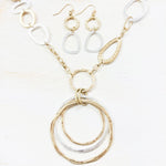 Fashion Two Tone Necklace Set
