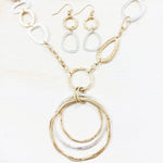 Fashion Two Tone Necklace Set