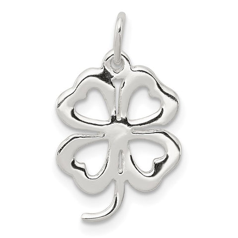 Sterling Silver 4 Leaf Clover Charm Necklace