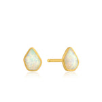 Gold Opal Color Stud Earrings