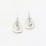 Fashion Clear Stone Teardrop Dangle Earrings