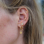 Sterling Silver Gold-Tone Kaia Hoop Star Earring