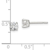 Sterling Silver CZ 5mm Studs