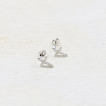 SS CZ Cross Earrings