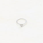 Sterling Silver Estate Clear Stone Ring
