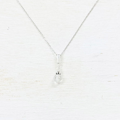 Sterling Silver April Necklace