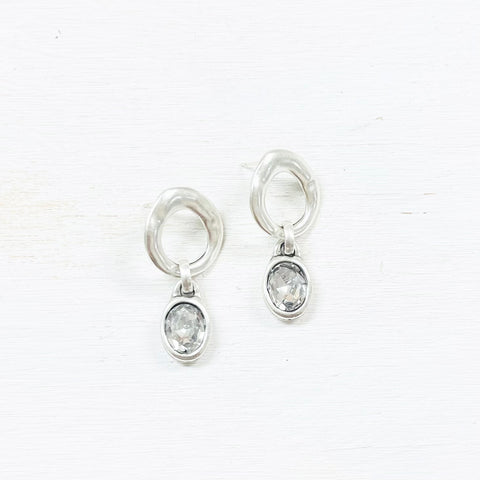 Fashion Clear Stone Dangle Earrings