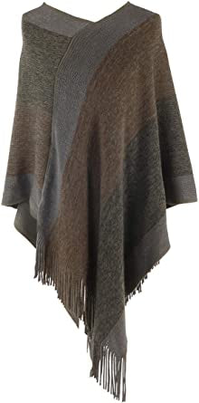 Knit Poncho- Bronze