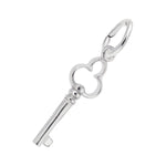 Sterling Silver Antique Trefoil Key Charm