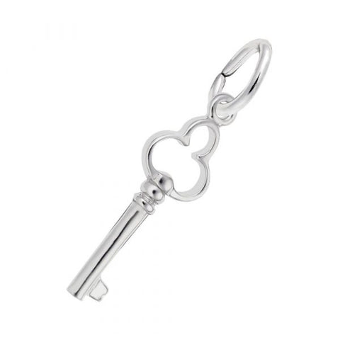 Sterling Silver Antique Trefoil Key Charm