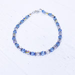 Sterling Silver March Multi Crystal Bracelet