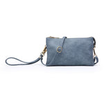 Riley Denim Blue Wristlet Crossbody Bag