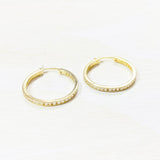 Sterling Silver CZ Hoops