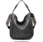 Smoke Aris Hobo Bag with Embroidered Guitar Strap