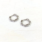 Sterling Silver Chain Link Hoop Earrings