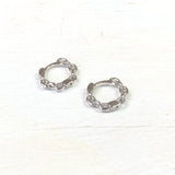 Sterling Silver Chain Link Hoop Earrings