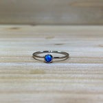 Sterling Silver w/ Created Opal Ring