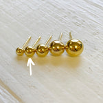 Sterling Silver 5mm Yellow Ball Studs
