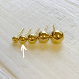 Sterling Silver 5mm Yellow Ball Studs