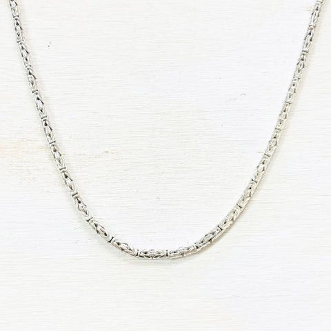 Sterling Silver Estate Byzantine Necklace