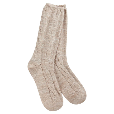 Stone - Weekend Rag Cable Crew Socks