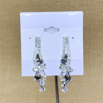 Formal Silver Tone Teardrop Vine Dangle Earring