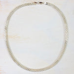 Sterling Silver Bevel Cut Rope Necklace