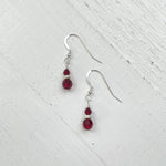 Sterling Silver July Earrings