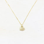 Gold Plated Sterling Silver Heart Necklace w/ CZs