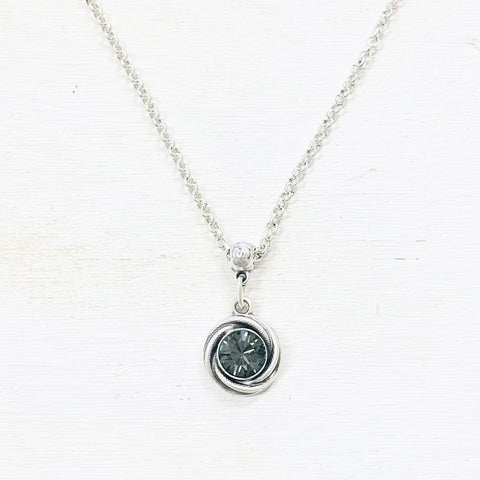 Fashion Green Stone Pendant Necklace
