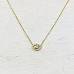 SS Gold Plated Evil Eye Necklace 16-18”