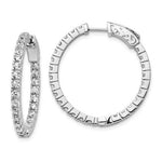 Sterling Silver CZ Inside Out Hoops