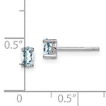 Sterling Silver Aquamarine Studs