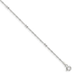 Sterling Silver Dainty Beaded Anklet