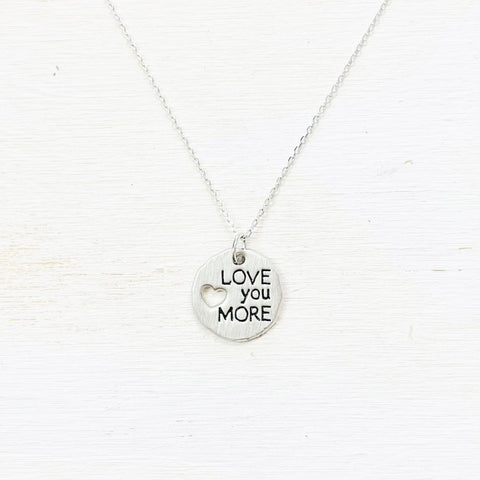 Sterling Silver Love You More Necklace