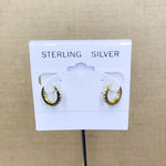 Sterling Silver CZ Mini Huggie Hoops