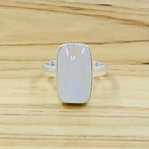 Sterling silver Moonstone rectangle ring-size 7