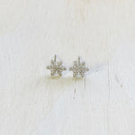 Sterling Silver Sparkle Snowflake Earrings