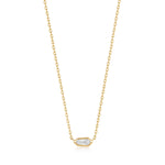 Gold Sparkle Emblem Chain Necklace