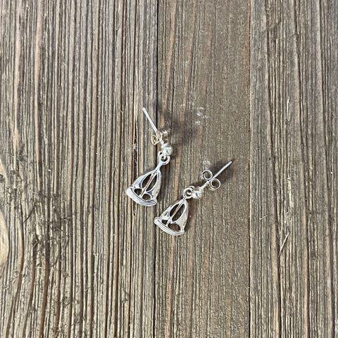 Sterling Silver Sailboat Earrings