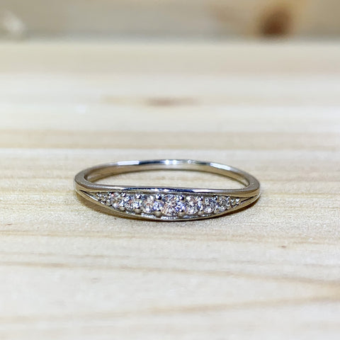 Sterling Silver CZ Band Ring