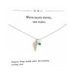 With Brave Wings, She Flies Necklace