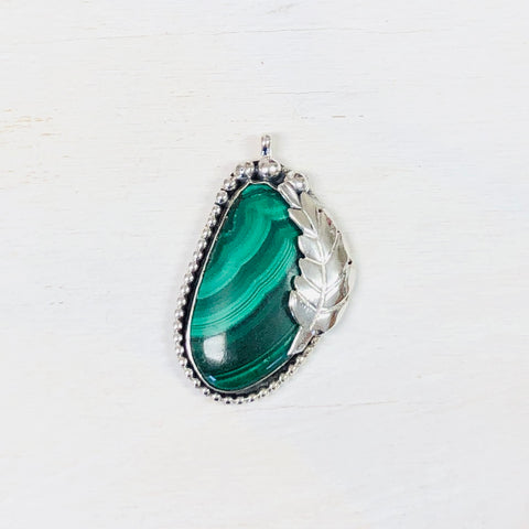 Sterling Silver Green Jade Pendant