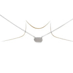 Fashion White Stone Oval Necklace
