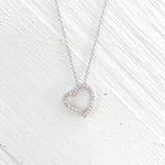 Fashion Open Heart Crystal Necklace