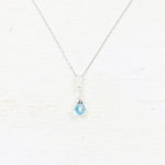 Sterling Silver March Necklace