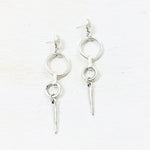Fashion Silver Tone Dangle Earrings