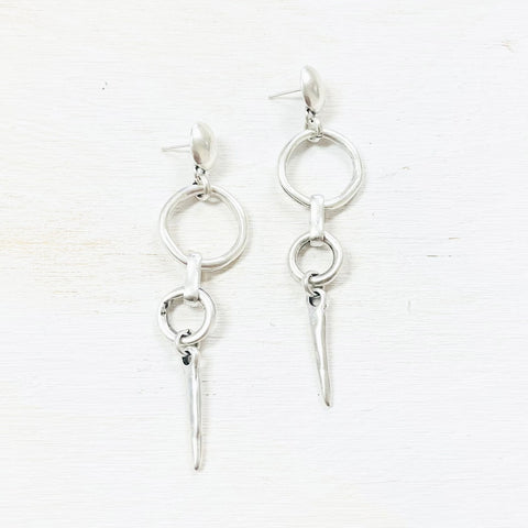 Fashion Silver Tone Dangle Earrings